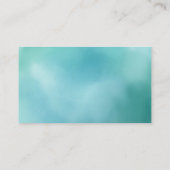 Elegant Blauwgroen Waterverf Ombre Diaper Raffle T Informatiekaartje (Achterkant)