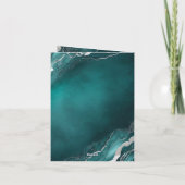 Elegant Blauwgroen Wedding (Achterkant)