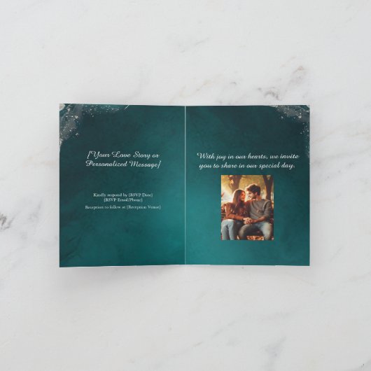 Elegant Blauwgroen Wedding (Binnen)