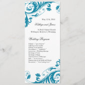 Elegant Blauwgroen Wedding Programs Programmakaart (Voorkant)