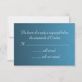 Elegant Blauwgroen Wedding RSVP (Achterkant)