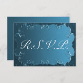 Elegant Blauwgroen Wedding RSVP (Voorkant / Achterkant)