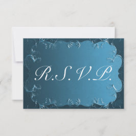 Elegant Blauwgroen Wedding RSVP