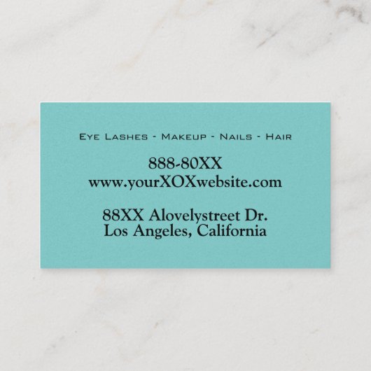 Elegant Blauwgroen wit en zwart Visitekaartje