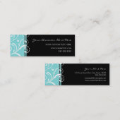 Elegant Blauwgroen zwarte Visitekaartjes (Voorkant / Achterkant)