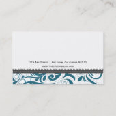 Elegant Blauwgroen zwenkkaartenmodel voor zwenkwag Visitekaartje (Achterkant)