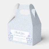 Elegant Bleek blauw en wit Grieks huwelijk Bedankdoosjes (Voorkant Zijde)