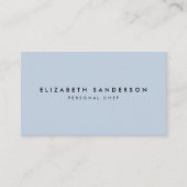 Elegant Bleek Blue Luxury Minimale QR CODE Visitekaartje (Voorkant)