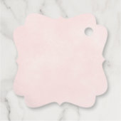 Elegant Bleek Blush Pink Rose Weddenschap Hartelij Bedankjes Labels (Achterkant)
