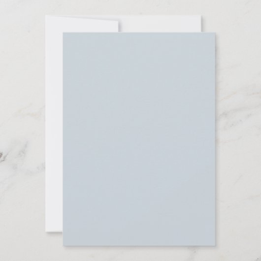 Elegant Bleek Dusty Blue Abstracte penseelstreken Kaart (Achterkant)