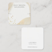 Elegant Bleek Gold Abstract beeldscherm voor vormg Vierkante Visitekaartje (Voorkant / Achterkant)