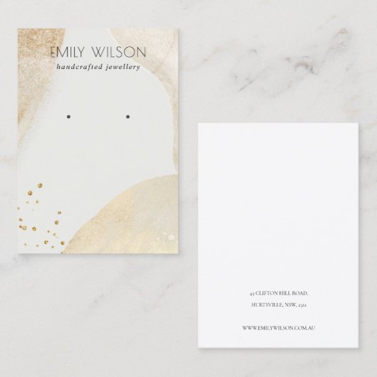 Elegant Bleek Gold Abstract beeldscherm voor vormg Visitekaartje (Voorkant / Achterkant)