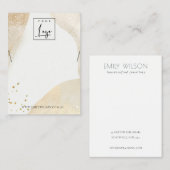 Elegant Bleek Gold Abstract Ketting  Visitekaartje (Voorkant / Achterkant)