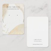 Elegant Bleek Gold Abstract Ketting  Visitekaartje (Voorkant / Achterkant)