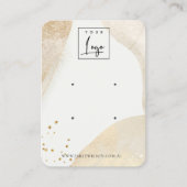 Elegant Bleek Gold Abstract Logo 2 Veroorbaar beel Visitekaartje (Voorkant)