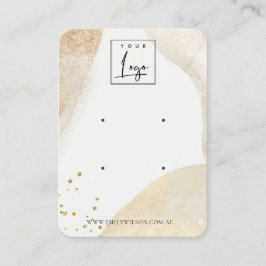 Elegant Bleek Gold Abstract Logo 2 Veroorbaar beel Visitekaartje