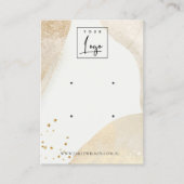 Elegant Bleek Gold Abstract Logo 2 Veroorbaar beel Visitekaartje (Voorkant)