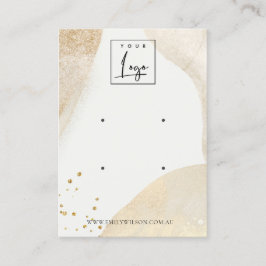 Elegant Bleek Gold Abstract Logo 2 Veroorbaar beel Visitekaartje