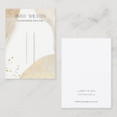 Elegant Bleek Gold Abstract Shape Hairpin-beeldsch Visitekaartje (Voorkant / Achterkant)