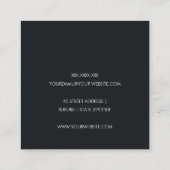 ELEGANT BLEEK GOLD BLACK BRUSH STROKE CALLIGRAPHS VIERKANTE VISITEKAARTJE (Achterkant)