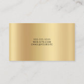 Elegant Bleek Gold Satin Ombre Silver Glitter Visitekaartje (Achterkant)