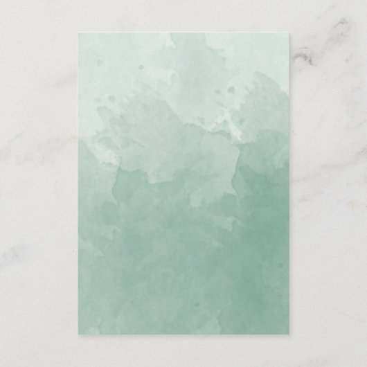 Elegant Bleek groen monogram RSVP Online QR-code Informatiekaartje (Achterkant)