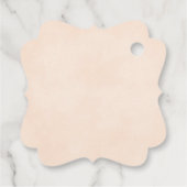 Elegant Bleek Peach Roos Weddenschap Bedankt Bedankjes Labels (Achterkant)