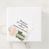 Elegant Bleek Peach Roos Weddenschap Bedankt Bedankjes Labels (In situ)