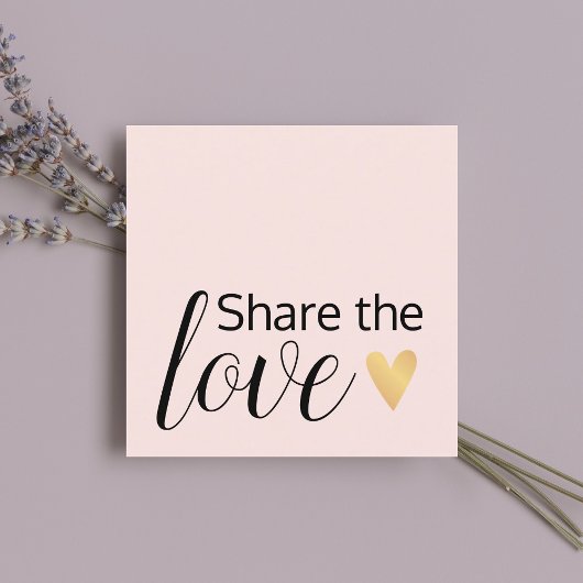 Elegant Bleek Roos Gold Heart Beauty Salon Aanbevelingskaartje