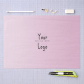 Elegant Bleek roze gradiënt met aangepaste Logo Tissuepapier (Craft)