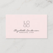 Elegant Bleek Roze Luxe Script QR CODE Visitekaartje (Voorkant)