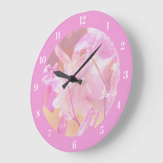 Elegant Bleek roze ontwerp Grote Klok (Hoek)