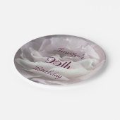 Elegant Bleek Roze Rose, 95th Birthday Party Girly Papieren Bordje (Gekanteld)