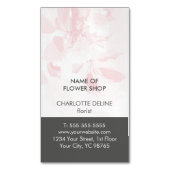 Elegant Bleek roze sierbloemist Magnetisch Visitekaartje (Voorkant Verticaal)