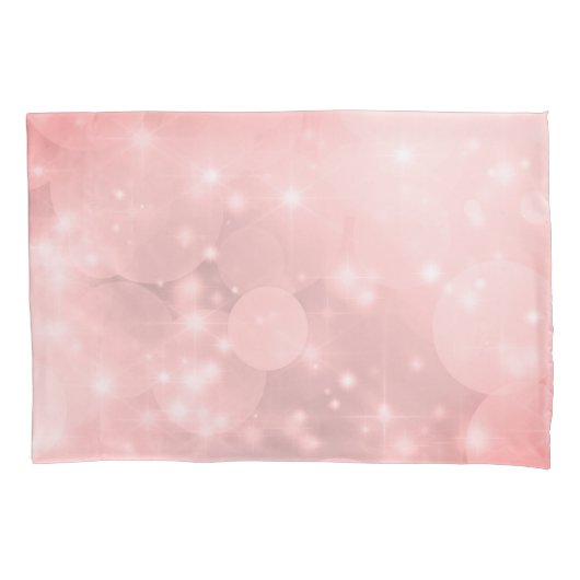 Elegant Bleek Roze Sparkly-ontwerp Kussensloop (Voorkant-Links)