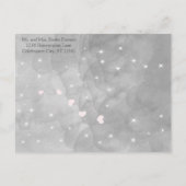 Elegant Bleek roze zout-boom Aankondigingskaart (Achterkant)