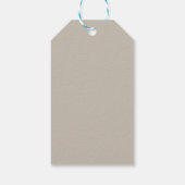 Elegant Bleek Silver Minimal Weddenschap Welkom Cadeaulabel (Achterkant)