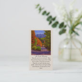 Elegant Blessing Memorial Funeral Service Kaart Visitekaartje (Staand voorkant)