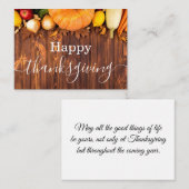 elegant blij thanksgiving, moderne vakantiefoto notitiekaartje (Voorkant / Achterkant)