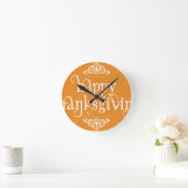elegant blij thanksgiving ronde klok (Huis)
