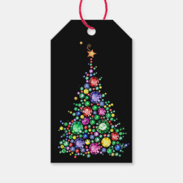 Elegant Bling Christmas Tree Gift Label Cadeaulabel