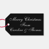 Elegant Bling Christmas Tree Gift Label Cadeaulabel (Achterkant Horizontaal)