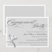 Elegant Bling Engagement Party Kaart (Voorkant / Achterkant)