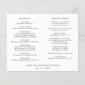 Elegant Bliss Wedding Chronologie en Programma (Achterkant)