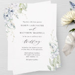 Elegant Bliss, White Floral and Greenery Wedding Kaart<br><div class="desc">Verfijn je gasten met deze mooie trouwuitnodiging met voortreffelijke waterverf bloemen en groen, en moderne handgeschreven kalligrafie-elementen die je trouwgegevens laten zien. Mogelijkheid om "samen met hun ouders" de introductie te veranderen in "samen met hun familie", "samen met grote vreugde" of "samen met groot genoegen". Floral en groen in een...</div>
