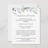 Elegant Bliss Wijziging van de plannen Trouwannoun Aankondiging (Voorkant)