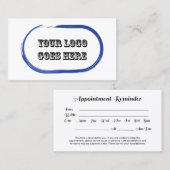 Elegant Blk 7-dagen Logo Benoemingsherinneringskaa Afsprakenkaartje (Voorkant / Achterkant)