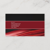 Elegant bloederig rood luxueus vrouwelijk kleurrij visitekaartje (Achterkant)