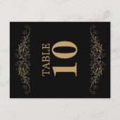 Elegant bloeien tafel nummer Kaart (Voorkant)