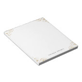 Elegant  bloeiend gepersonaliseerd kantoorbenodigd notitieblok (Schuin)